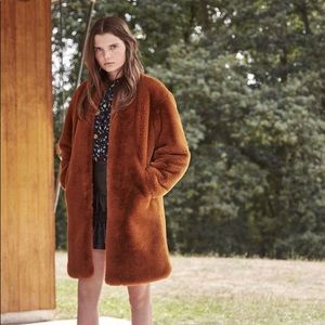 Maje Faux Fur Gemila Coat 36